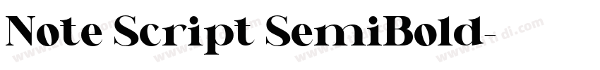 Note Script SemiBold字体转换